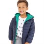 U.S. POLO ASSN. Boys Hooded Quilted Jacket Navy Blazer