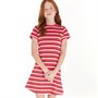 U.S. POLO ASSN. Girls Stripe Dress Watermelon