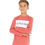 U.S. POLO ASSN. Boys Cut And Sew Long Sleeve T-Shirt Spiced Coral