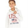 U.S. POLO ASSN. Boys Print Loopback OTH Hoodie Light Grey Marl