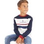 U.S. POLO ASSN. Boys DHM Colour Block Long Sleeve T-Shirt Marshmallow