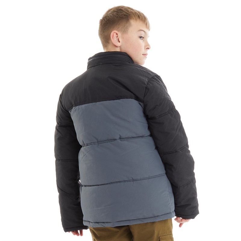 U.S. POLO ASSN. Boys Colourblock Puffer Jacket Ebony