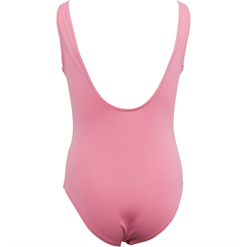 U.S. POLO ASSN. Girls Script Swimsuit Pink