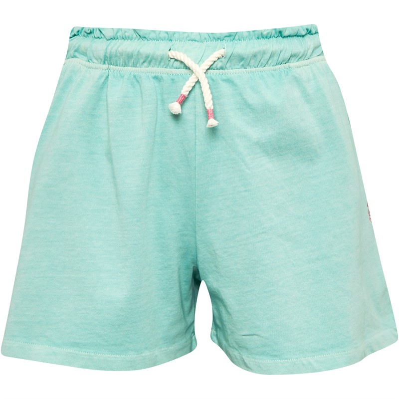 U.S. POLO ASSN. Girls Overdye Bermuda Shorts Blue Tint