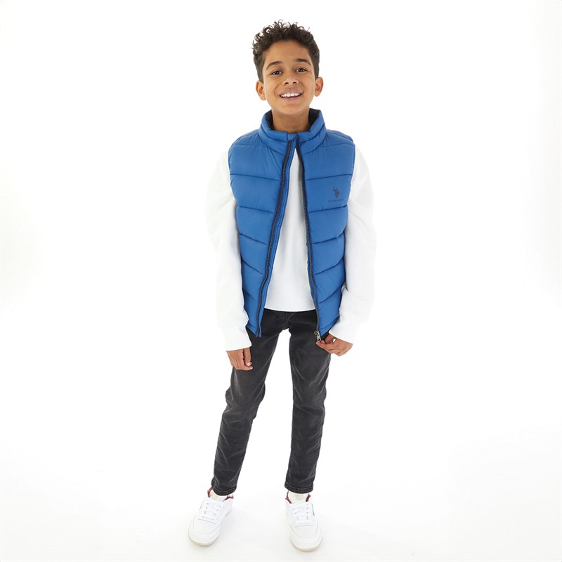 U.S. POLO ASSN. Boys Lightweight Gilet Deja Vu Blue