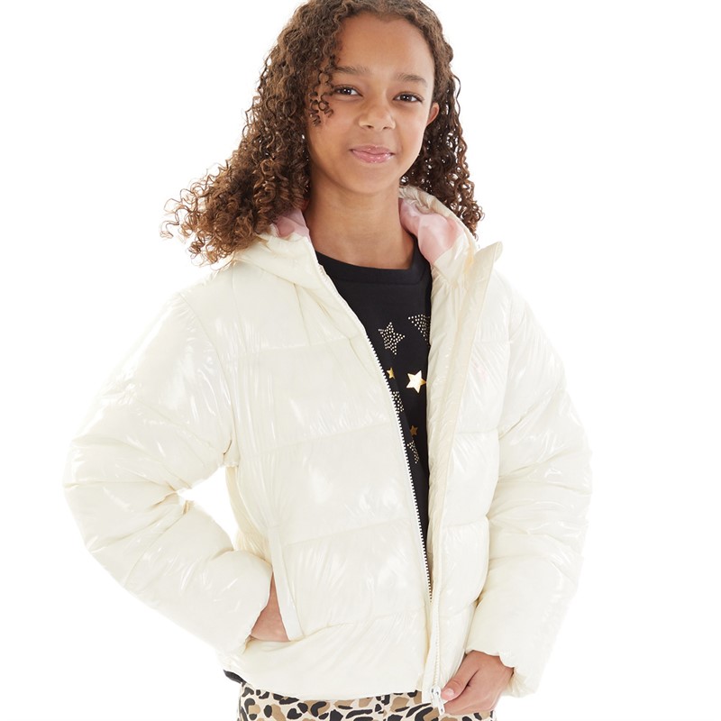 U.S. POLO ASSN. Girls Puffer Jacket Egret