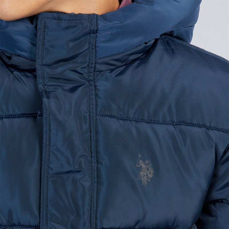 U.S. POLO ASSN. Boys Heavy Puffer Coat Navy Blazer