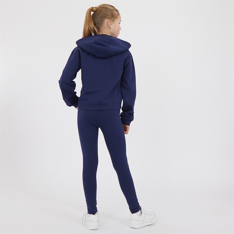 U.S. POLO ASSN. Girls Zip Through Hoodie And Leggings Tracksuit Medieval Blue