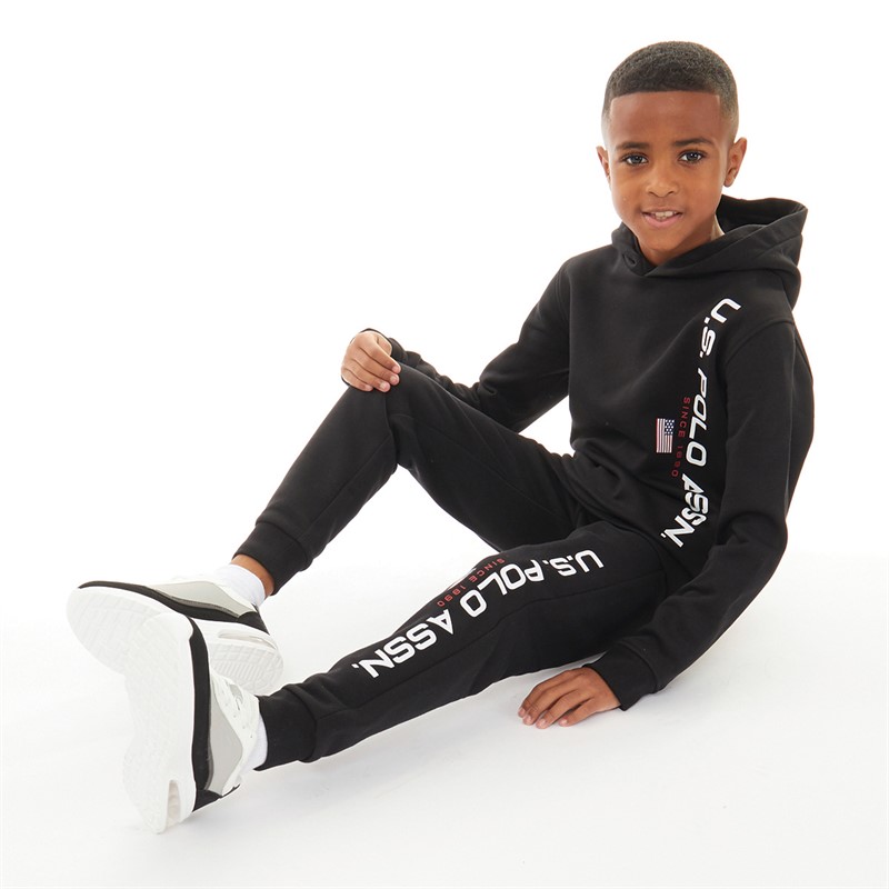 U.S. POLO ASSN. Boys Large Sport OTH Tracksuit Set Black