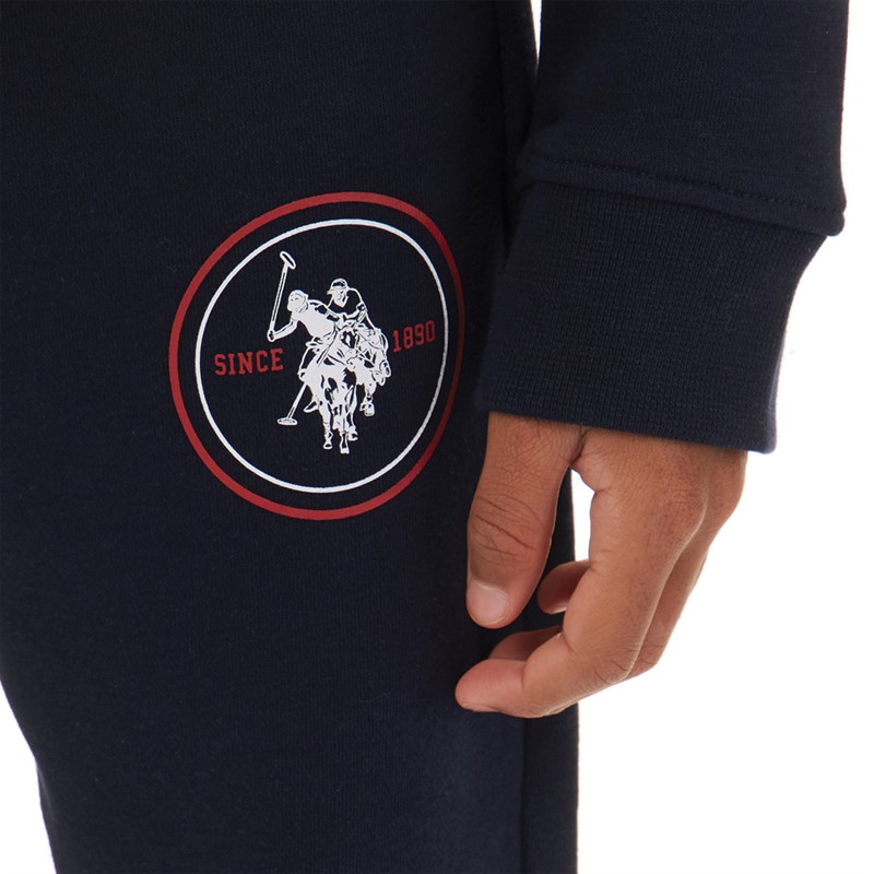 U.S. POLO ASSN. Boys Sport Circle Graphic OTH Tracksuit Set Dark Sapphire Navy