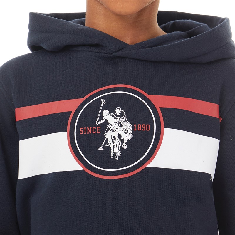 U.S. POLO ASSN. Boys Sport Circle Graphic OTH Tracksuit Set Dark Sapphire Navy