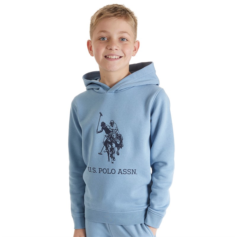 U.S. POLO ASSN. Boys Hoodie Fadded Denim