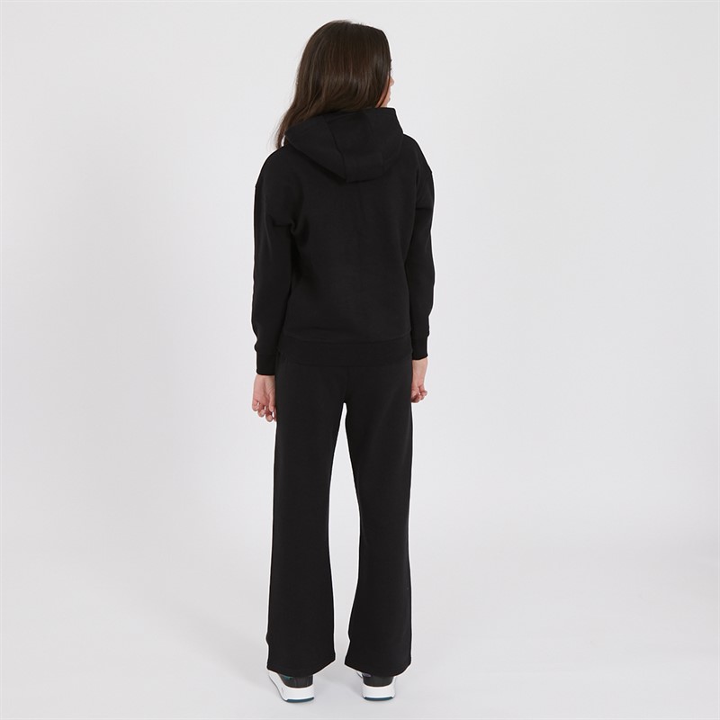 U.S. POLO ASSN. Girls Loose Fit Hoodie And Wide Leg Joggers Tracksuit Set Black