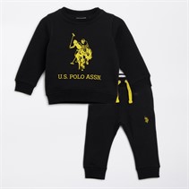 U.S. POLO ASSN. Baby Jongens Arch Crew en Joggers Trainingspak Zwart