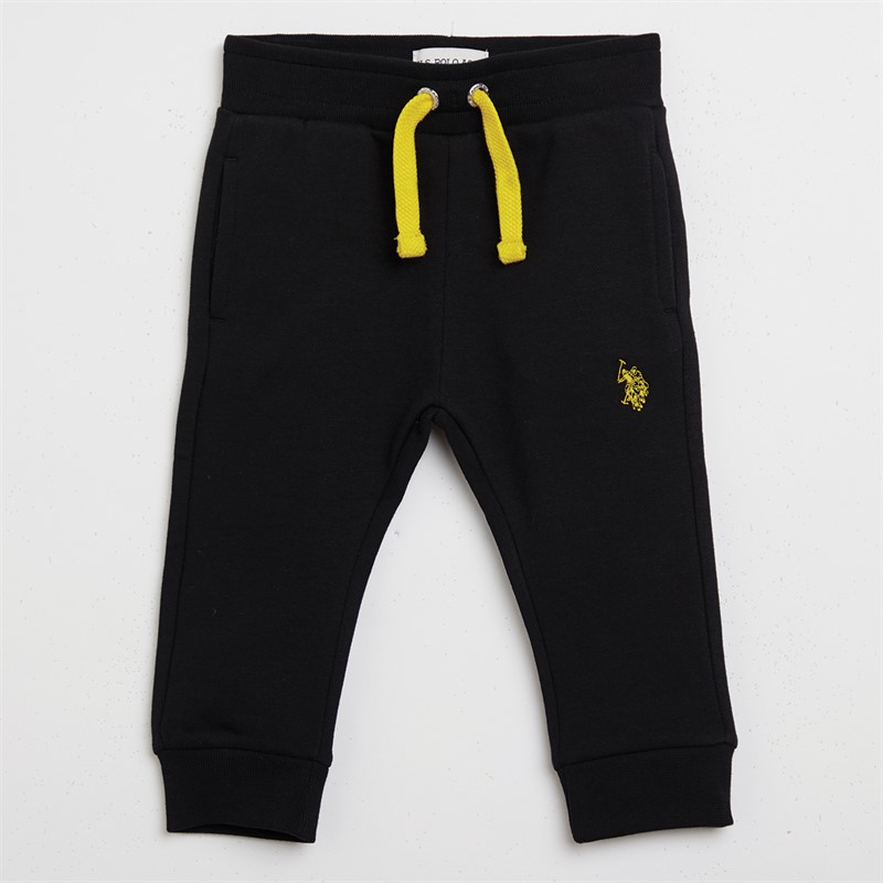 U.S. POLO ASSN. Baby Boys Arch Crew And Joggers Tracksuit Set Black