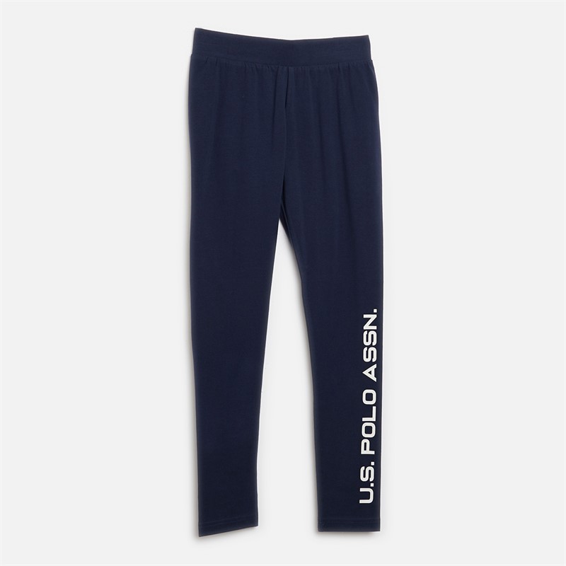 U.S. POLO ASSN. Girls Graphic Leggings Navy Iris - Size 8/9Y