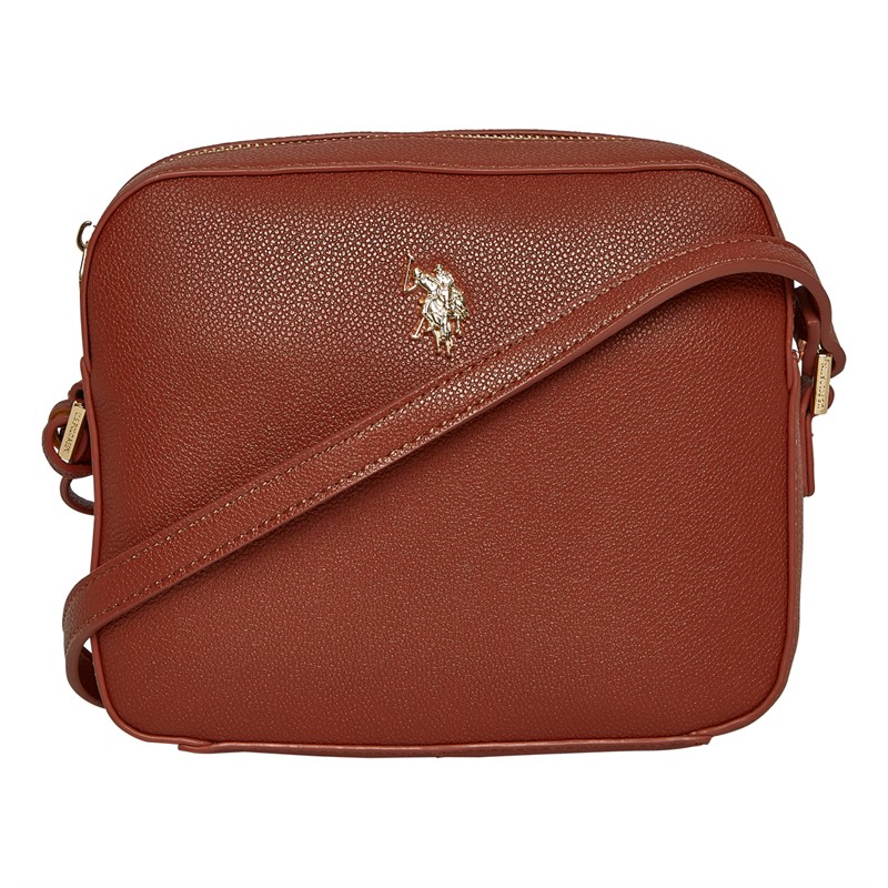 U.S. POLO ASSN. Womens Jones Crossbody Bag Rust