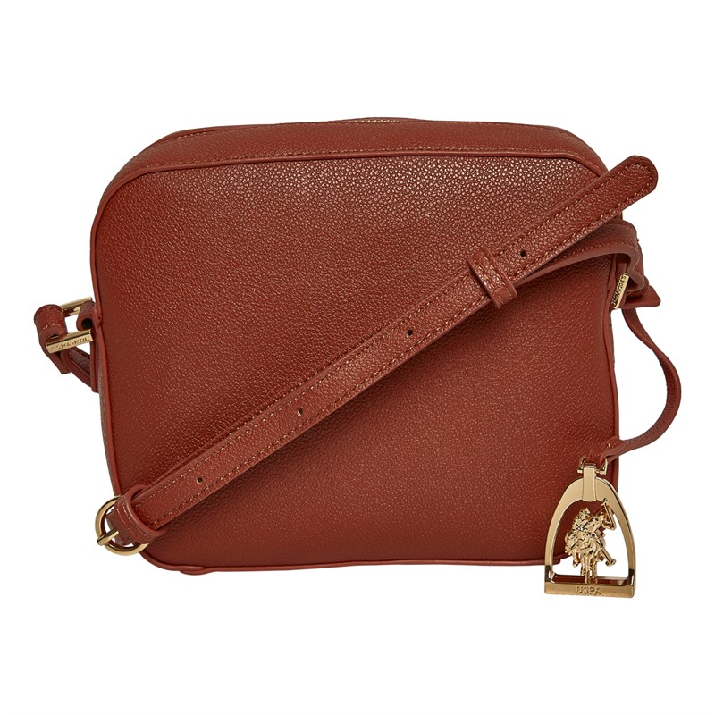 U.S. POLO ASSN. Womens Jones Crossbody Bag Rust