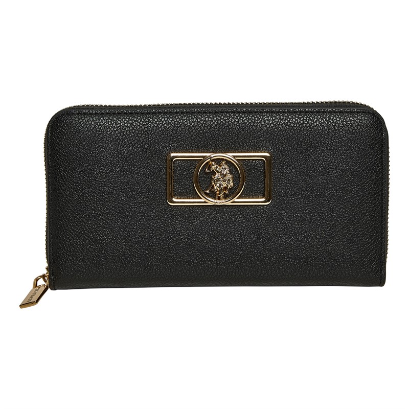 U.S. POLO ASSN. Womens Jones Chic Zip Purse Black