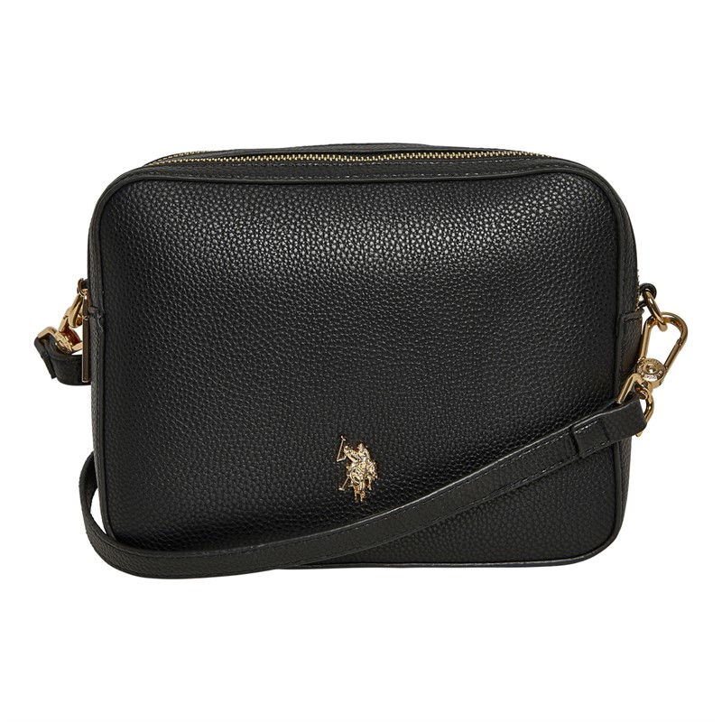 U.S. POLO ASSN. Womens Mansion Zip Crossbody Bag Black