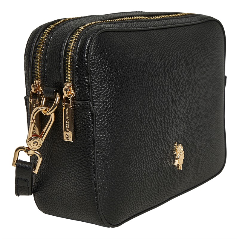 U.S. POLO ASSN. Womens Mansion Zip Crossbody Bag Black