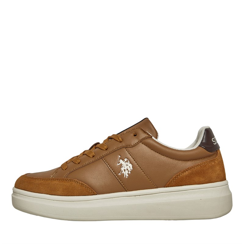 U.S. POLO ASSN. Mens Cody Trainers Cognac