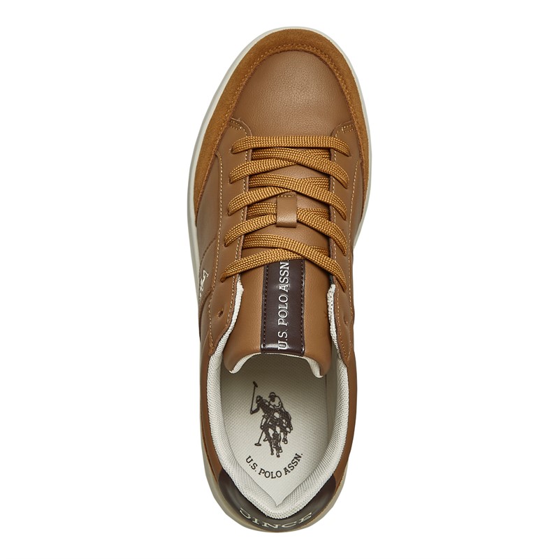 U.S. POLO ASSN. Mens Cody Trainers Cognac