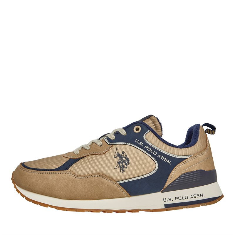 U.S. POLO ASSN. Mens Tabry Trainers Beige