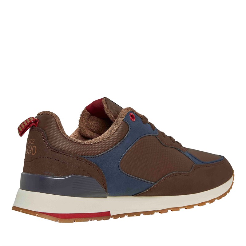 U.S. POLO ASSN. Mens Tabry Trainers Dark Brown/Dark Blue