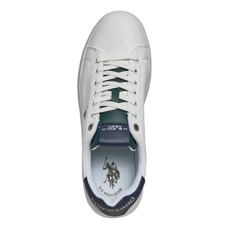 U.S. POLO ASSN. Mens Cody Trainers White/Dark Blue