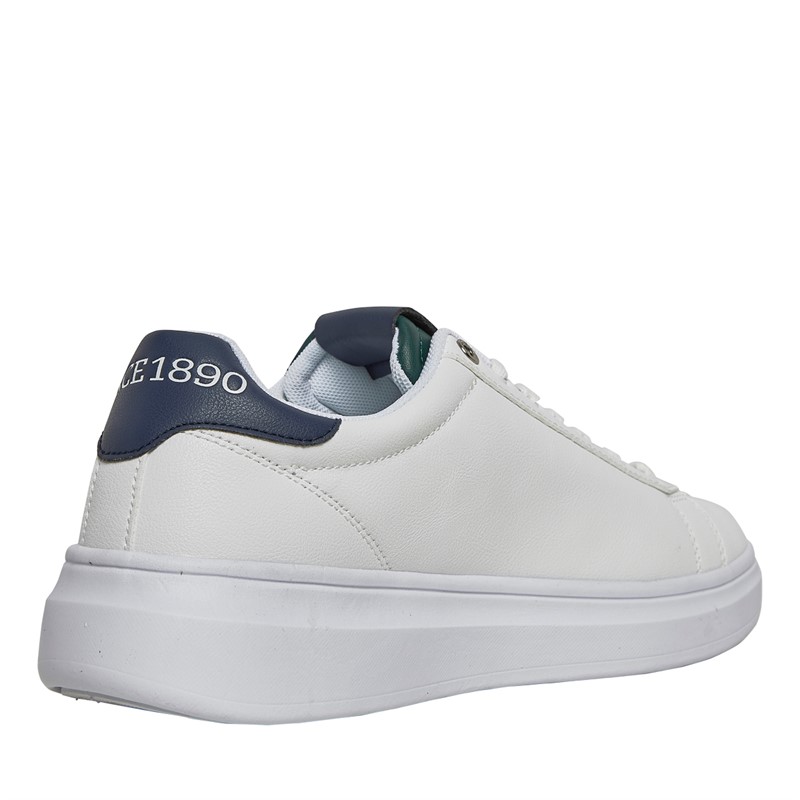 U.S. POLO ASSN. Mens Cody Trainers White/Dark Blue