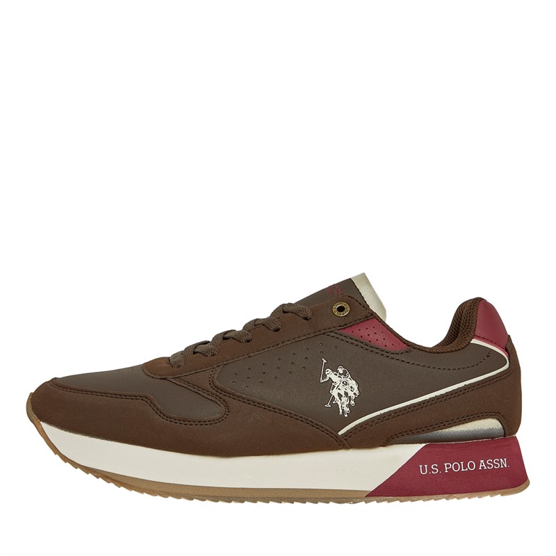 U.S. POLO ASSN. Mens Nobil Trainers Dark Brown