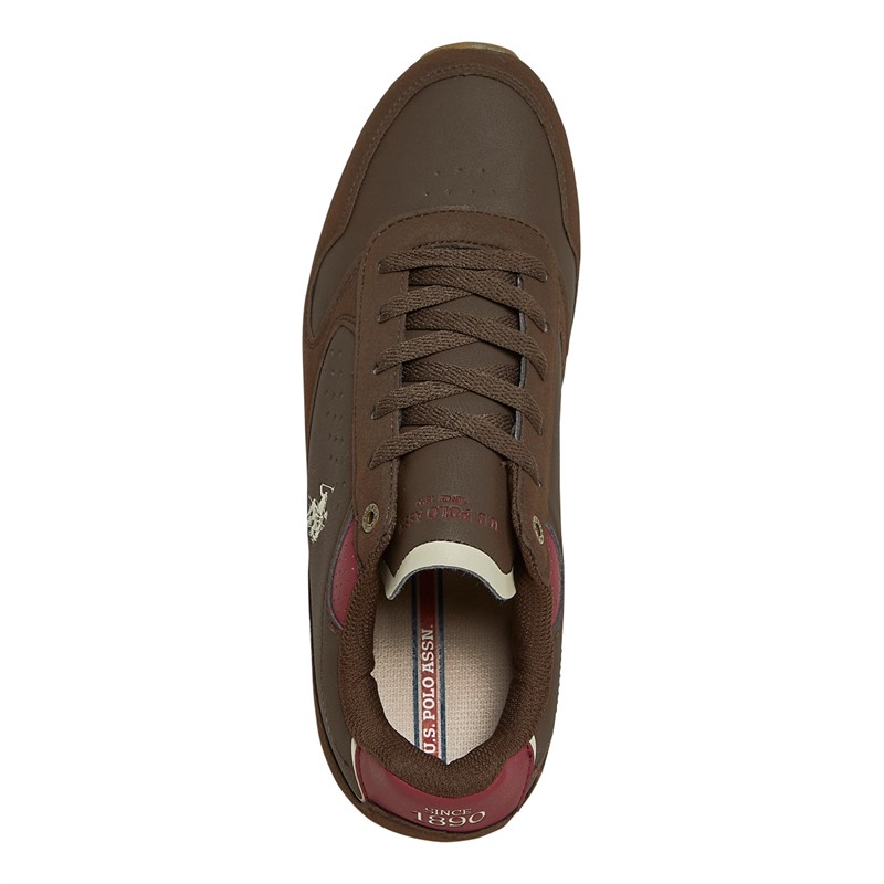 U.S. POLO ASSN. Mens Nobil Trainers Dark Brown