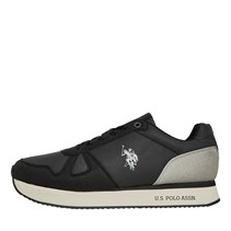 U.S. POLO ASSN. Mens Nobil Trainers Black/Light Grey03