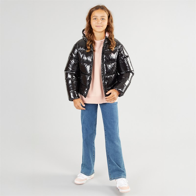 U.S. POLO ASSN. Mädchen Steppjacke Schwarz