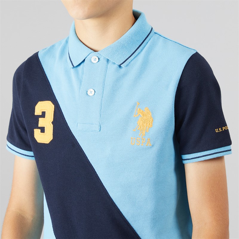 U.S. Polo Shirt ASSN. Boys Sash Pique Polo Shirt Heritage Blue