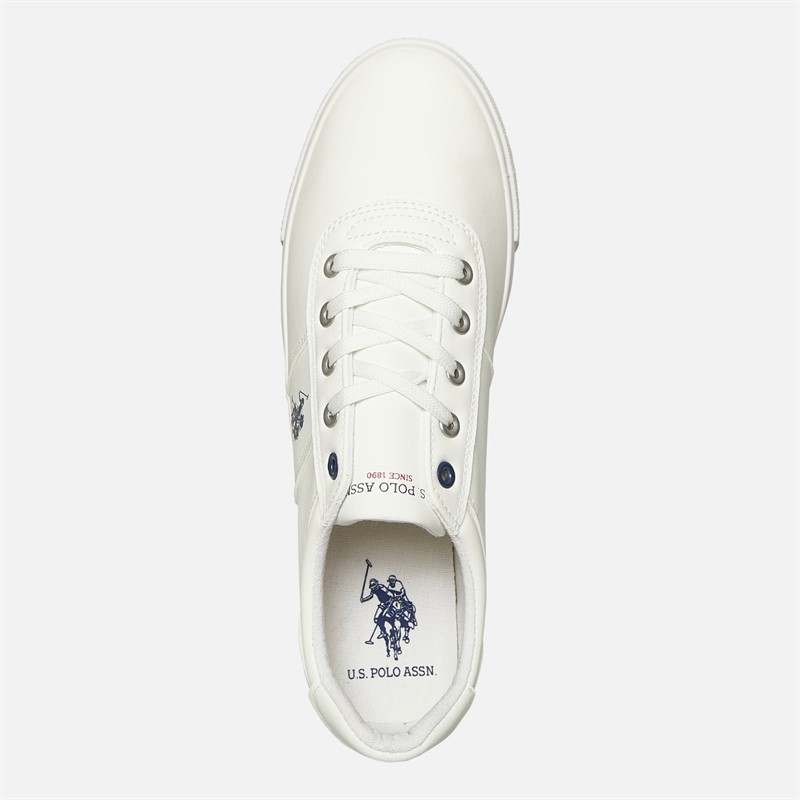U.S. POLO ASSN. Herre Bobby PU Træningssko Hvid / Navy PU
