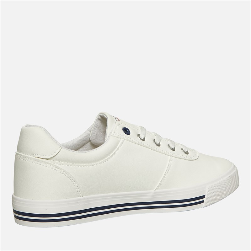 U.S. POLO ASSN. Herre Bobby PU Træningssko Hvid / Navy PU