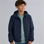 U.S. POLO ASSN. Boys Micro Fleece Lined Windbreaker Jacket Dark Sapphire Navy/Haute Red Dhm