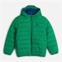 U.S. POLO ASSN. Boys Hooded Quilted Jacket Golf Green