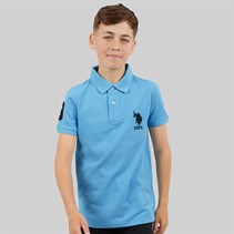 U.S. POLO ASSN. Boys Player 3 Pique Polo Shirt Heritage Blue