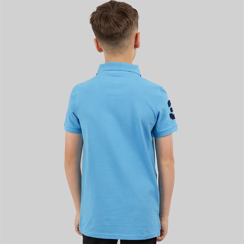 U.S. POLO ASSN. Boys Player 3 Pique Polo Shirt Heritage Blue