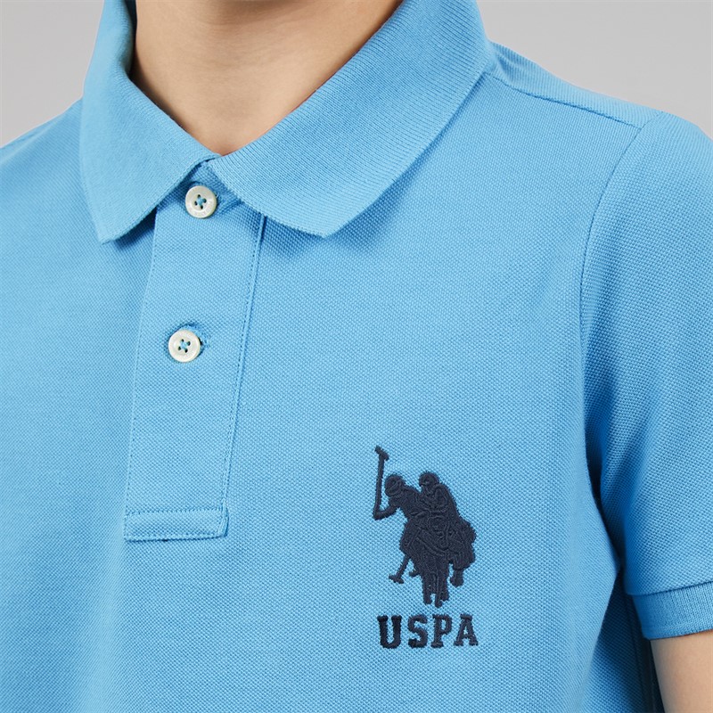 U.S. POLO ASSN. Boys Player 3 Pique Polo Shirt Heritage Blue