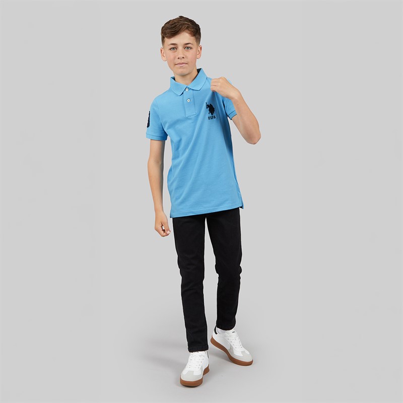 U.S. POLO ASSN. Boys Player 3 Pique Polo Shirt Heritage Blue