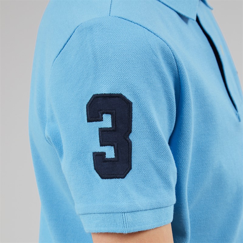 U.S. POLO ASSN. Boys Player 3 Pique Polo Shirt Heritage Blue