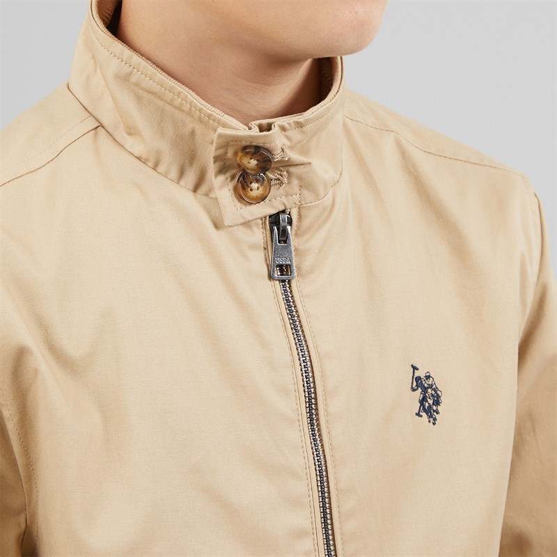 U.S. POLO ASSN. Boys Twill Harrington Jacket Cornstalk