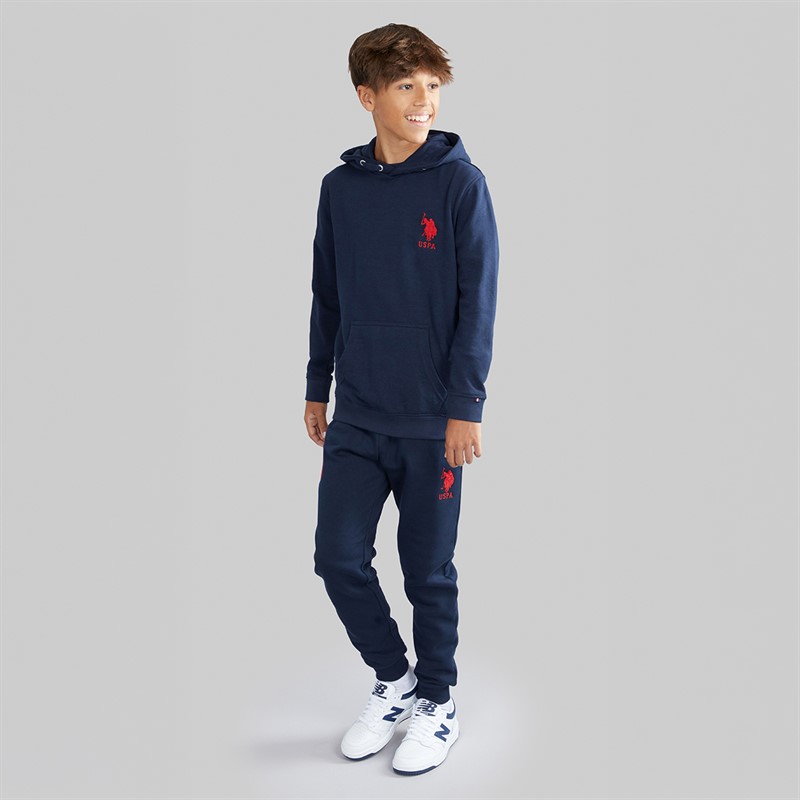 U.S. POLO ASSN. Boys Player 3 LB Joggers Dark Sapphire Navy/Haute Red Dhm