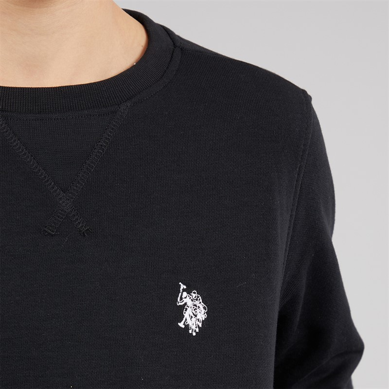 U.S. POLO ASSN. Boys DHM Sweatshirt Black/Bright White DHM Black Bright White Dhm