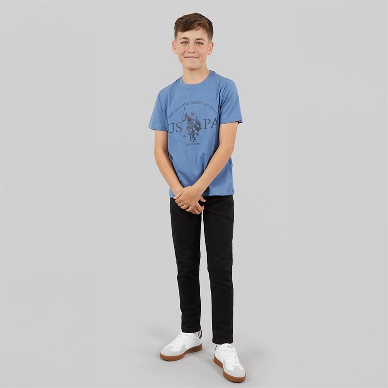 U.S. POLO ASSN. Boys Graphic T-Shirt Blue Horizon