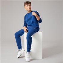 U.S. POLO ASSN. Boys Sweatshirt And Joggers Tracksuit Navy Peony